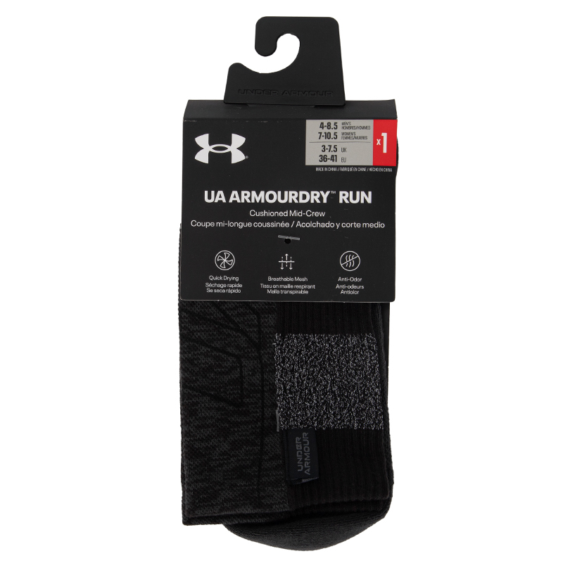 安德玛/UAUA ArmourDry Run Mid-Crew中中袜1361156-001